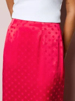 Next Jacquard Polka Dot Satin Skirt^Women Skirts