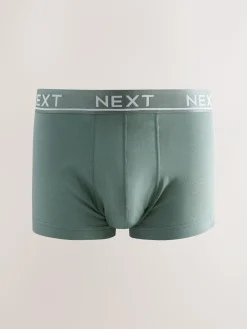 Outlet Next Core Grey/Green 10 pack Cotton Rich Blend Hipsters Boxers