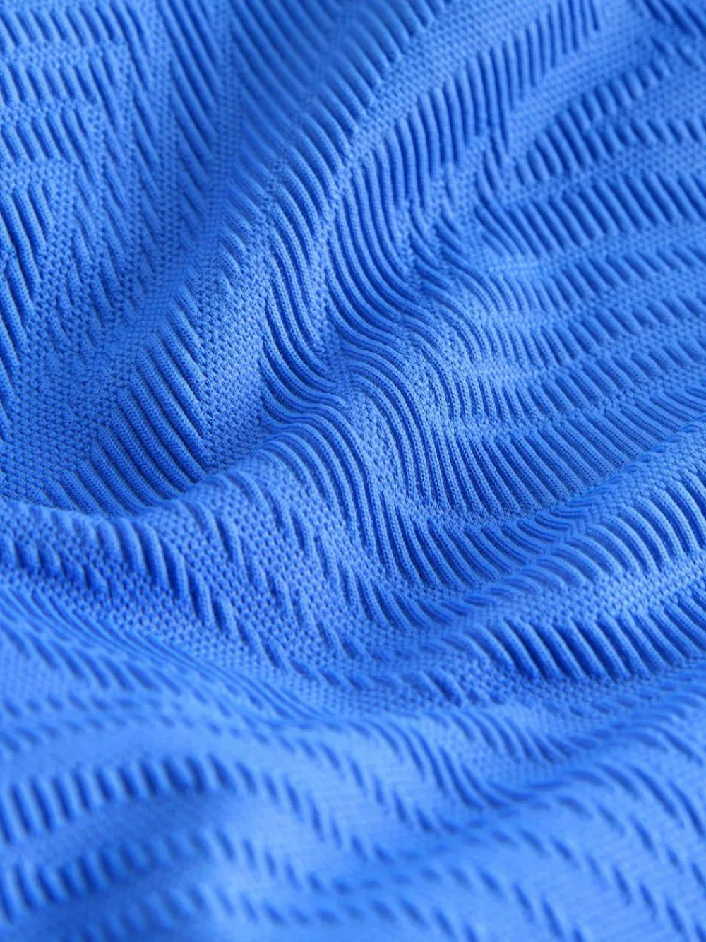 Next Cornflower Blue Textured High Neck Tummy Control Swimsuit^Women Swimwear