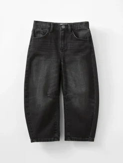 New Cotton On Unisex Barrel Leg Denim Jeans Black