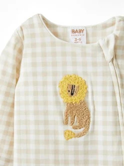 Sale Cotton On Long Sleeve Zip Romper Cream Dove