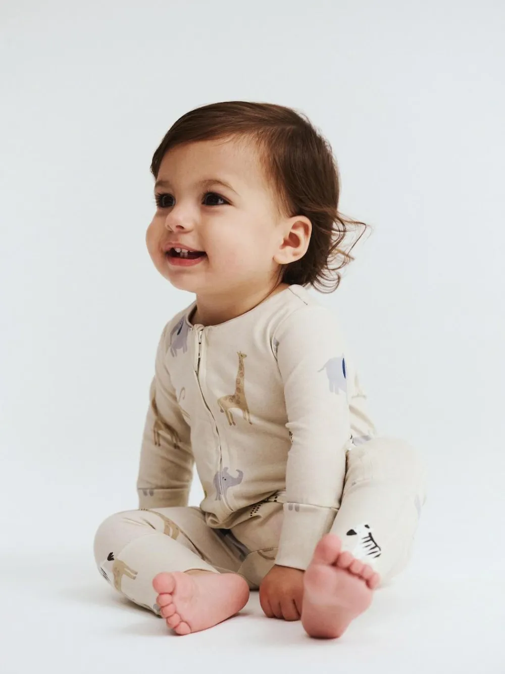 Hot Cotton On Long Sleeve Zip Romper Cream
