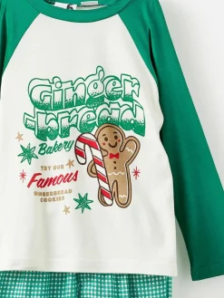 Online Cotton On Adult Matching Family Christmas Raglan Long Sleeve Pyjamas Set Green