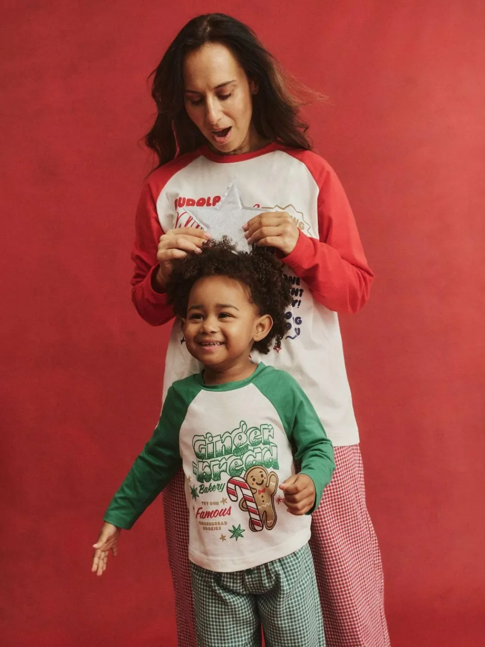 Online Cotton On Kids Matching Family Christmas Raglan Long Sleeve Pyjamas Red