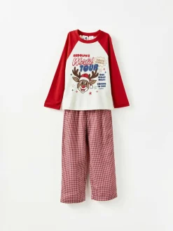 Online Cotton On Kids Matching Family Christmas Raglan Long Sleeve Pyjamas Red