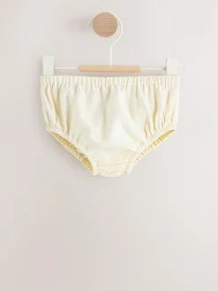 Online Next Cream Baby Embroidered Long Sleeve Dress and Knickers Set 2 Piece (0mths-2yrs)