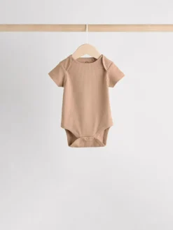 Next Cream Baby Short Sleeve Bodysuits 5 Pack^BOY Unisex|Bodysuits & Vests