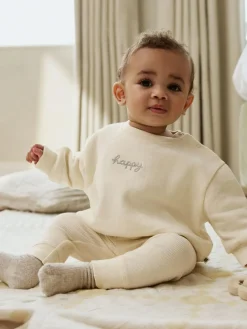 Clearance Next Cream Baby Sweater and Leggings Set 2 Piece (0mths-2yrs)