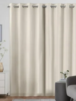Clearance Next Cream Blackout/Thermal Cotton Eyelet Curtains