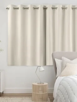 Clearance Next Cream Blackout/Thermal Cotton Eyelet Curtains