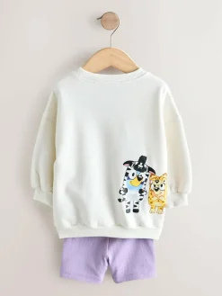 Next Cream Bluey Shorts Set (12mths-7yrs)^ Shorts|Shorts & Skirts