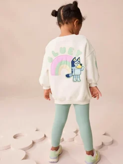 Next Cream Bluey Sweatshirt & Leggings Set (12mths-7yrs)^ Baby Girls|Sets & Co-Ords