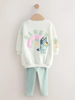 Next Cream Bluey Sweatshirt & Leggings Set (12mths-7yrs)^ Baby Girls|Sets & Co-Ords