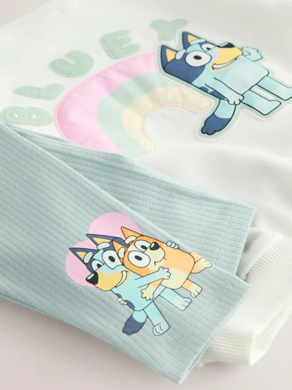 Next Cream Bluey Sweatshirt & Leggings Set (12mths-7yrs)^ Baby Girls|Sets & Co-Ords