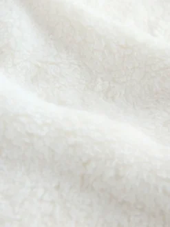 Next Cream Borg Half Zip Fleece^Women Loungewear