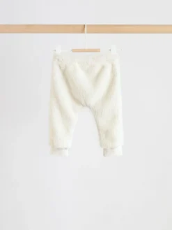 Discount Next Cream Borg Hooded Sweat and Jogger Baby Set (0mths-2yrs)
