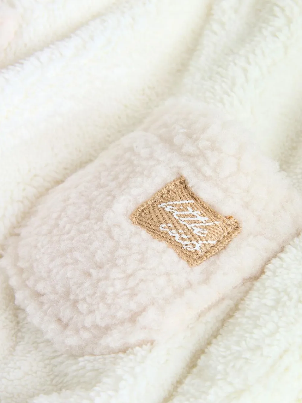 Discount Next Cream Borg Hooded Sweat and Jogger Baby Set (0mths-2yrs)