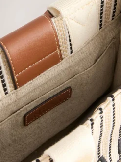 Next Cream Canvas Hand Held Bag^Women Bags