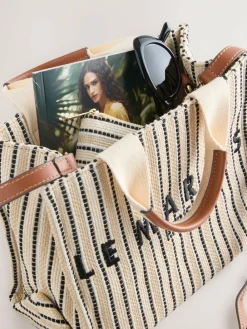 Next Cream Canvas Hand Held Bag^Women Bags