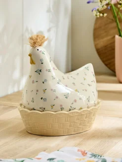 New Next Ceramic Chicken Egg House Cream