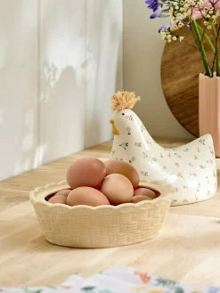 New Next Ceramic Chicken Egg House Cream
