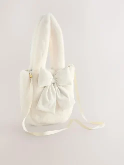 Next Cream Cream Fur Bucket Bag^ Bags