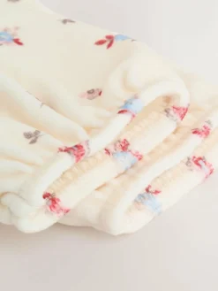 Next Baby Long Sleeve Velour Dress and Tights Set 2 Piece (0mths-2yrs) Cream Ditsy