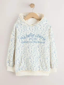 New Next Cream Ditsy Flower Hoodie (3-16yrs)