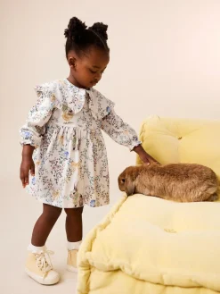 Hot Next Cream Easter Collared Dress (3mths-7yrs)