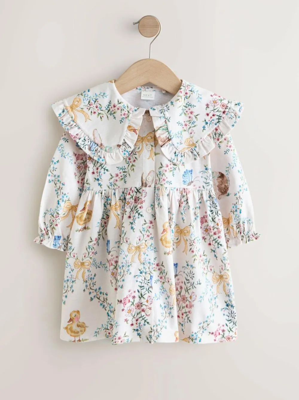 Hot Next Cream Easter Collared Dress (3mths-7yrs)