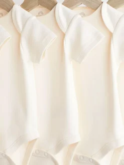 Next Cream Essential Baby Short Sleeve Bodysuits 5 Pack^BOY Unisex|Bodysuits & Vests