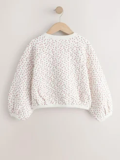 Next Quilted Sweatshirt (3-16yrs) Cream Flower Ditsy