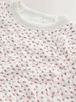 Next Quilted Sweatshirt (3-16yrs) Cream Flower Ditsy
