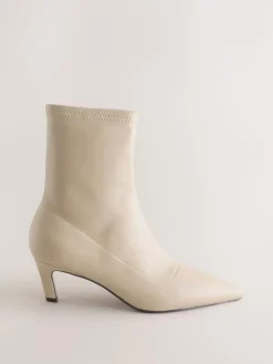 Sale Next Forever Comfort® Pointed Toe Sock Boots Cream