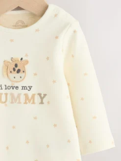 Clearance Next Baby Bodysuits 1 Pack Cream Giraffe I Love My Mummy