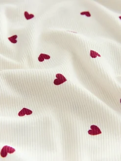 Best Next Thermal Base Layer Long Sleeved Top and Legging Set Cream Heart