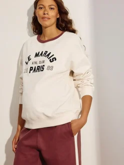 Next Cream Maternity Graphic Sweatshirt