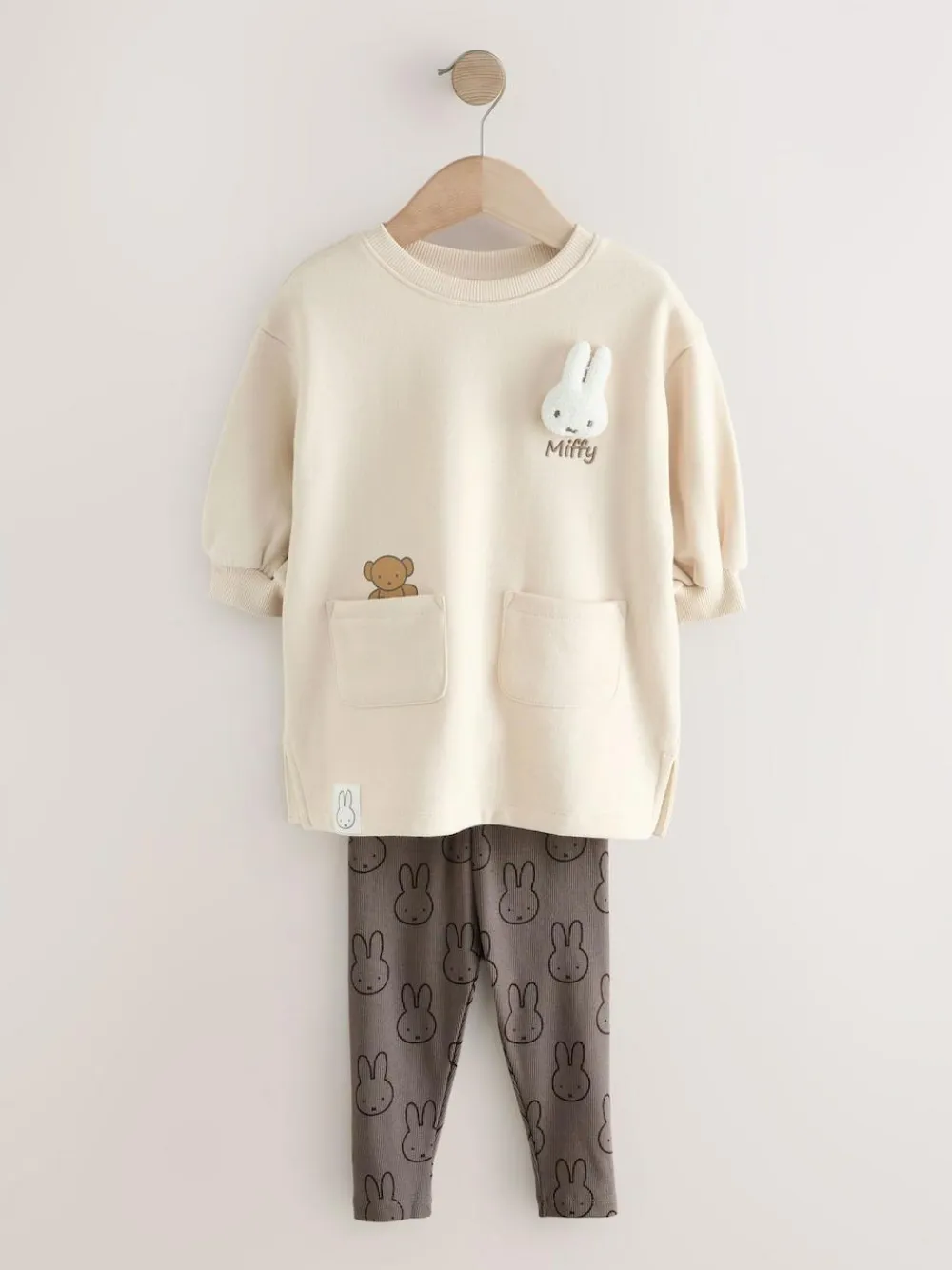 Outlet Next Cream Miffy Sweat Dress & Leggings Set (3mths-7yrs)