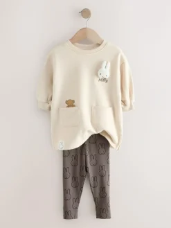 Outlet Next Cream Miffy Sweat Dress & Leggings Set (3mths-7yrs)