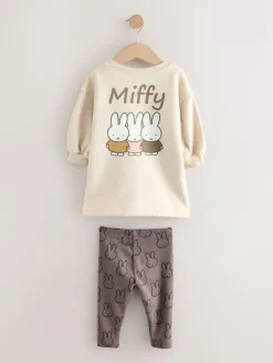Outlet Next Cream Miffy Sweat Dress & Leggings Set (3mths-7yrs)