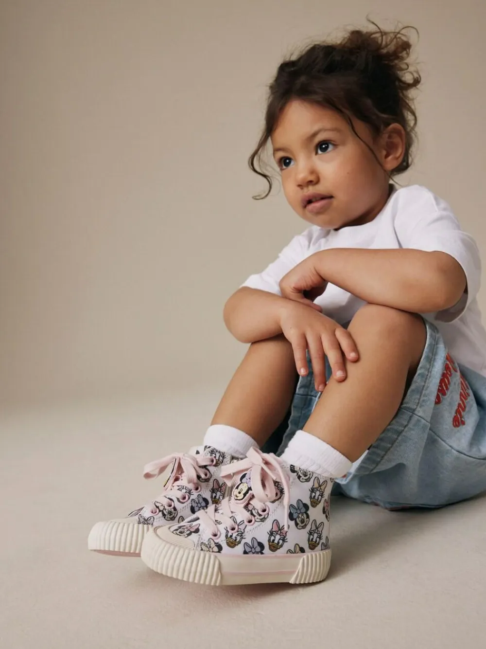 Sale Next Cream Minnie Mouse High Top Trainers