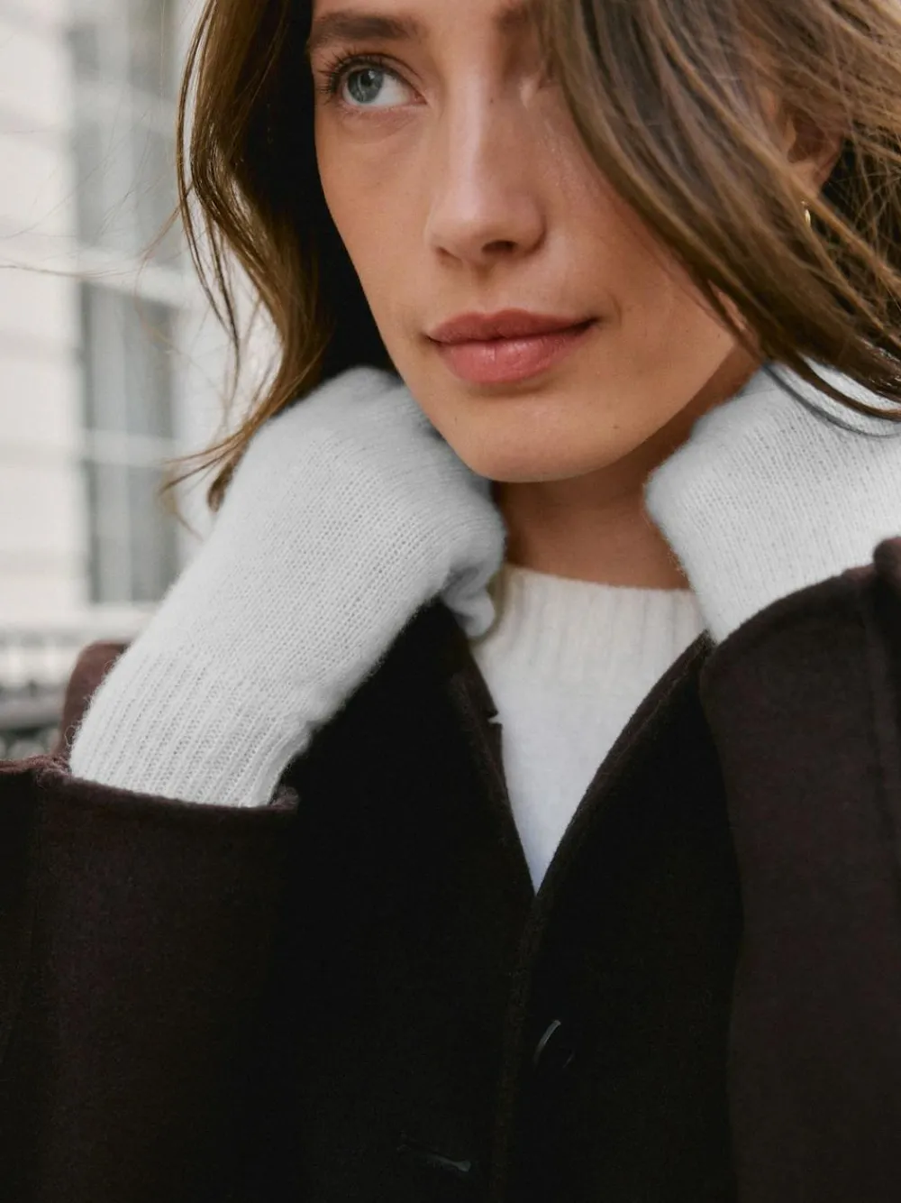 Clearance Next N. Premium 100% Cashmere Gloves Cream