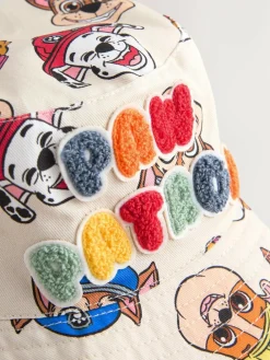 Next Cream Paw Patrol Bucket 100% Cotton Hat (1-10yrs)^BOY Hats & Scratch Mitts|Hats