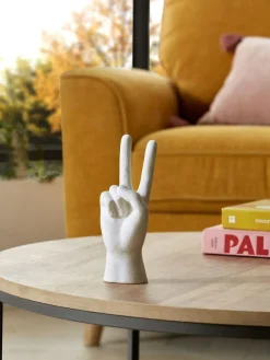 New Next Cream Peace Hand Ornaments Sculpture
