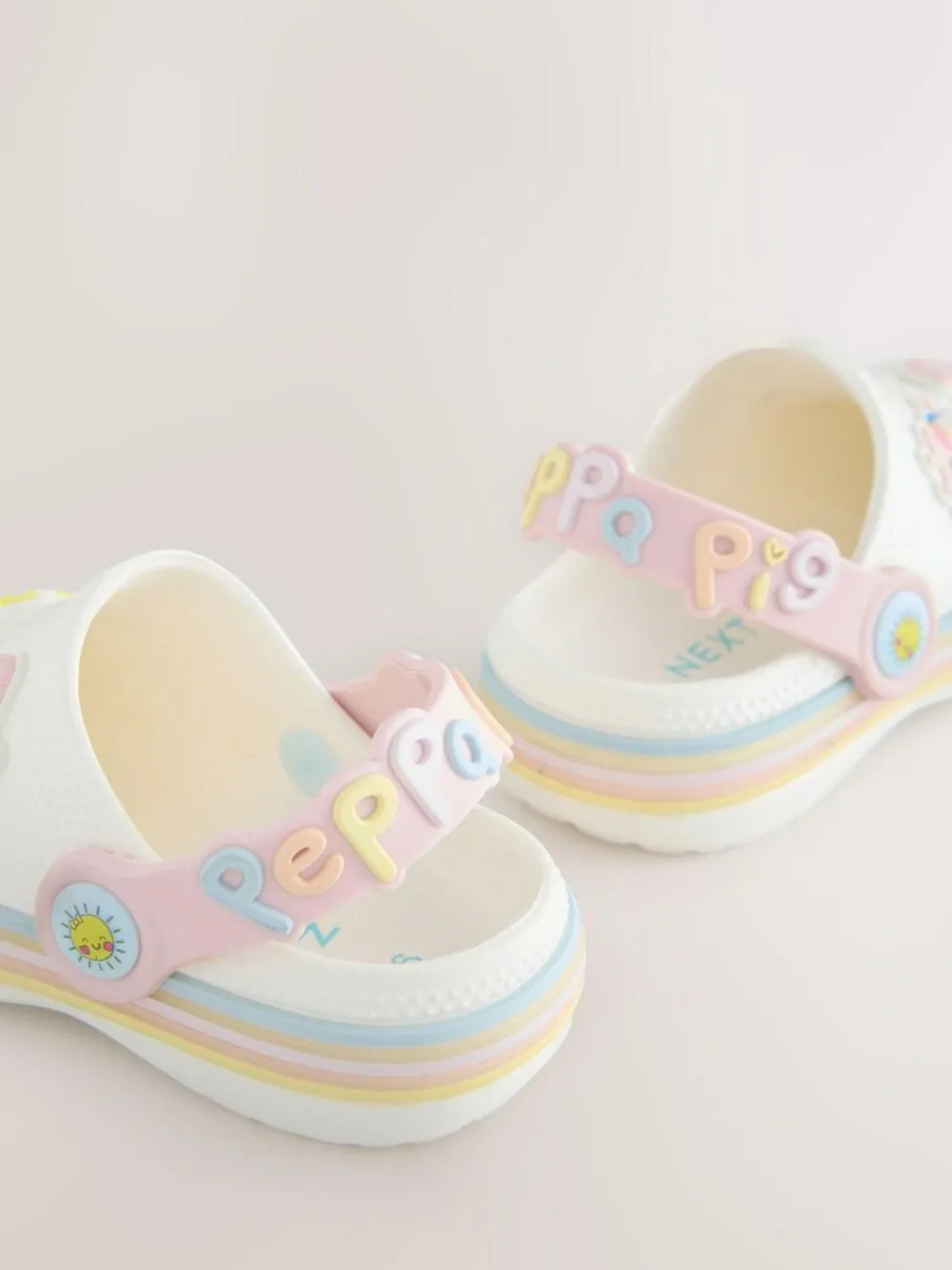 Next Cream Peppa Pig Character Clogs^ Boots