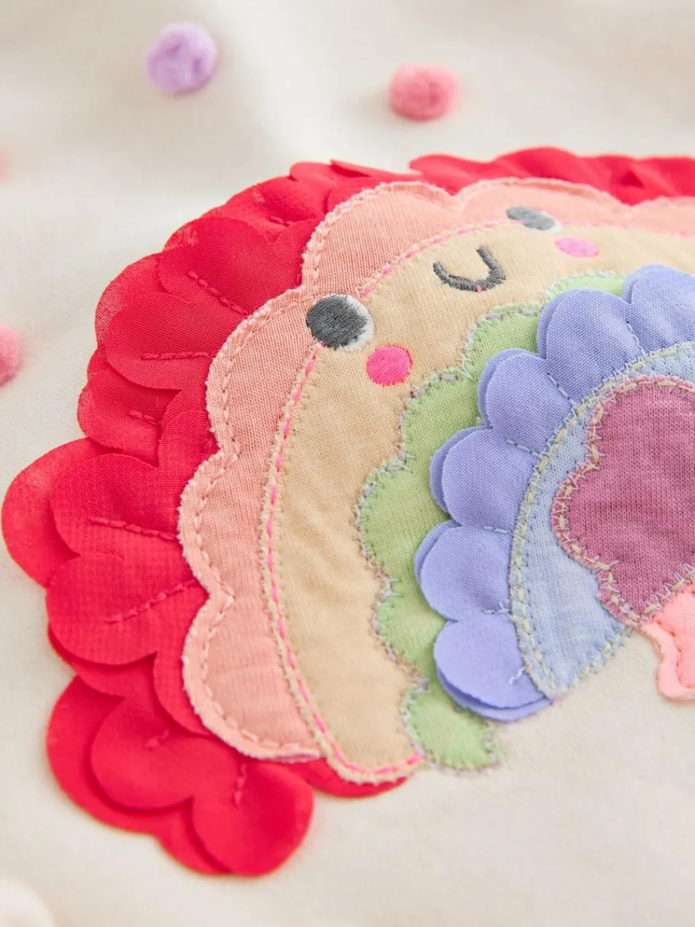 Clearance Next Crew Neck Sweatshirt (3mths-7yrs) Cream Rainbow Taco