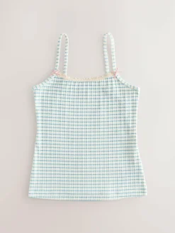 Hot Next Strappy Textured Cami Vests 3 Pack (1.5-16yrs) Cream