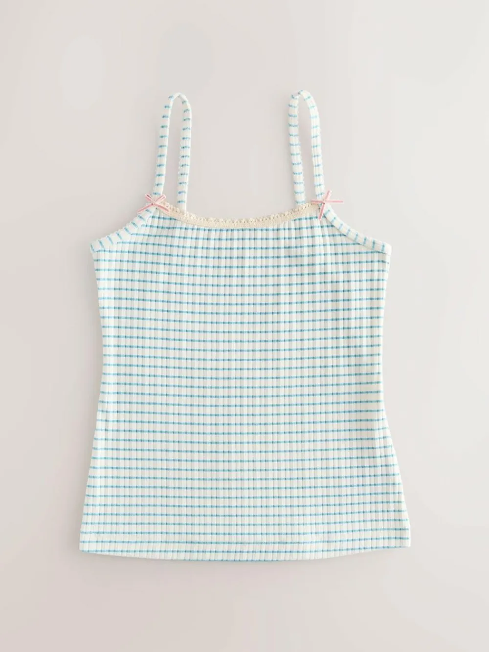 Hot Next Strappy Textured Cami Vests 3 Pack (1.5-16yrs) Cream