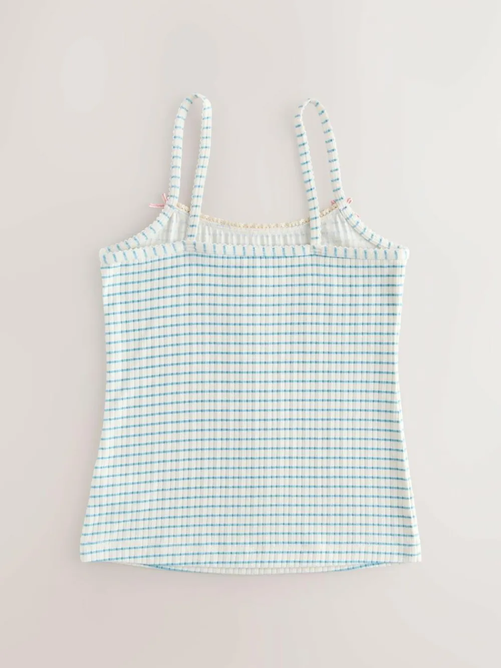 Hot Next Strappy Textured Cami Vests 3 Pack (1.5-16yrs) Cream