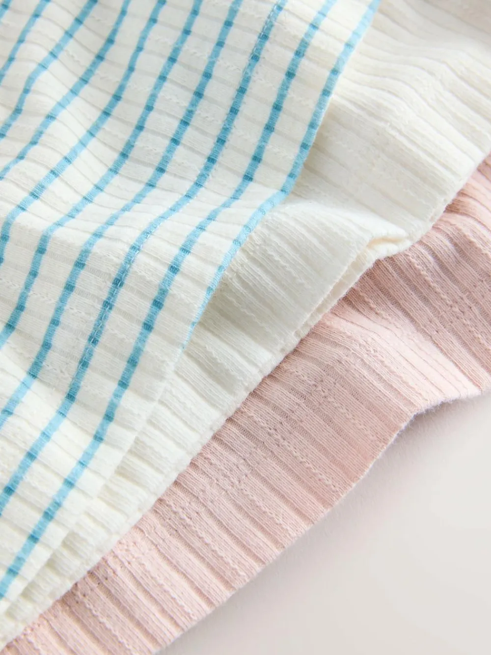 Hot Next Strappy Textured Cami Vests 3 Pack (1.5-16yrs) Cream